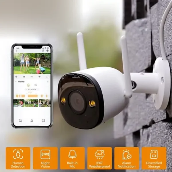 Caméra Wi-Fi Sans Fil Étanche 2MP / 4MP / 5MP / 6MP – Audio, Full Color