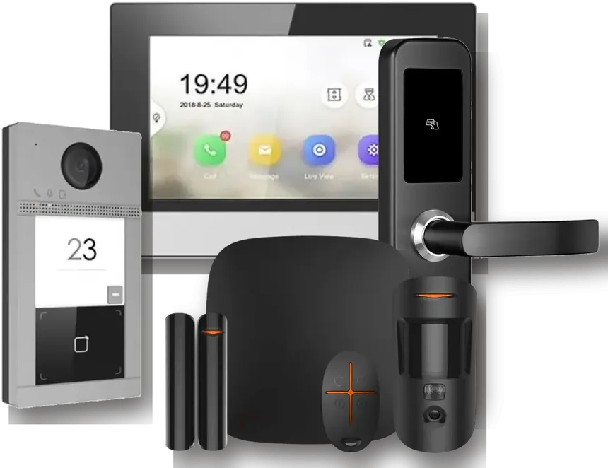 Vidéophone, serrure intelligente et système d'alarme installés par Todos Inter