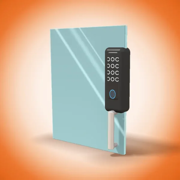Serrure avec application pour porte vitrée – Sans perçage
